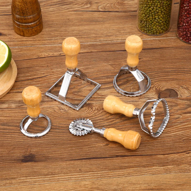 

5pcs/set Snack Pastry Dumplings Cake Mould Ravioli Stamp Set Cutting Cake Kitchen Pasta Mould Tools Kitchen Accessories