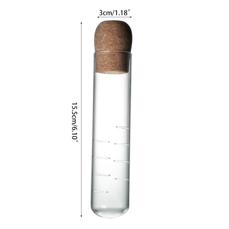 

1 Pc Cork Glass Bottle Transparent Tea Strainer Mini Empty Bottle Tea Infuser Tube Brewing Test Tube for Home Party Office