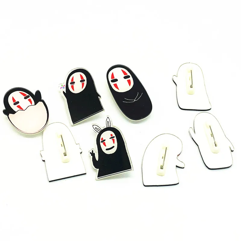 1 шт. милые аниме из мультфильмов без лица Мужская акриловая брошь Kawaii значки