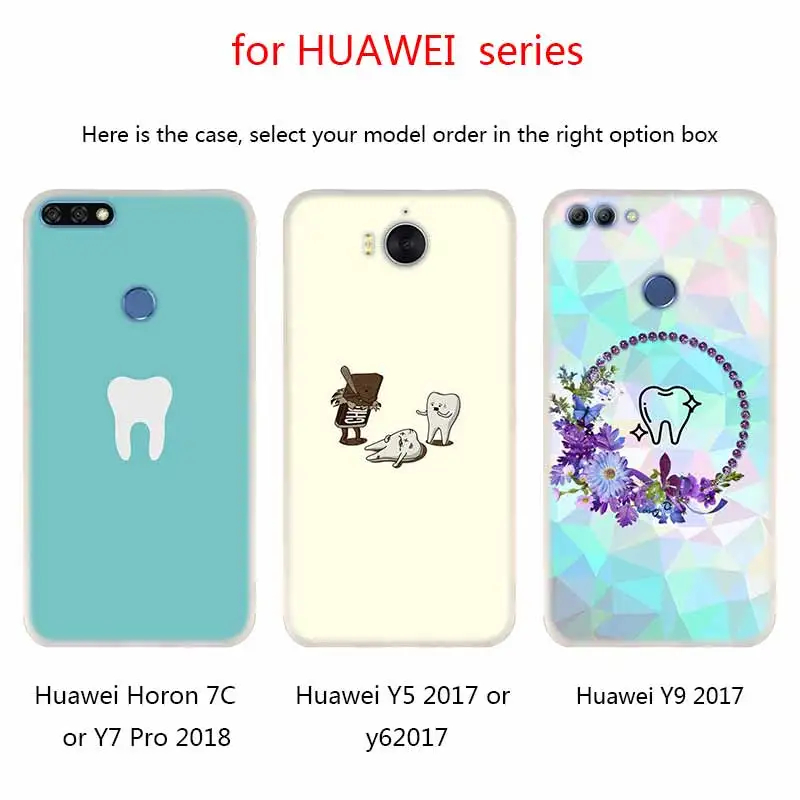 Милые зубы мудрости стоматолога мягкие силиконовые чехлы для Huawei Mate 10 Lite 20 Pro 20X S Y5