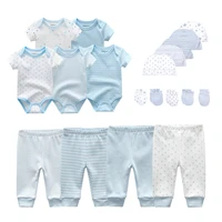 2020 newborn solid clothing sets cotton unisex baby boy clothes bodysuitspantshatsgloves baby girl clothes roupa de bebe