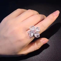 hoyon 925 sterling silver color women natural white moissanite with diamond jewelry anillos de bizuteria jewelry gemstone