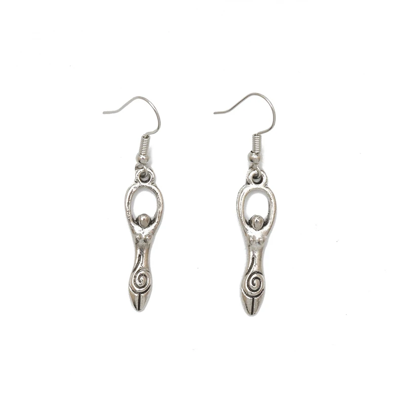 

Spiral Venus Of Willendorf Fertility Goddess Earrings For Women Metal Dangle Earring серьги Jewelry Gift
