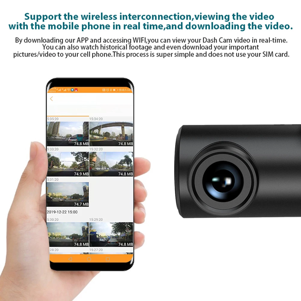 Тахограф заднего вида LF8 Pro 1080P Full HD WiFi Автомобильный видеорегистратор с ночным