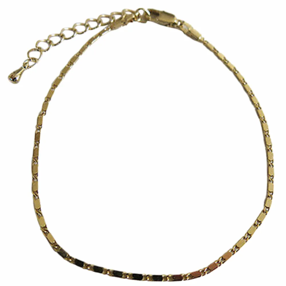 1 шт. женский простой золотистый браслет на лодыжке с цепочкой подарки для леди