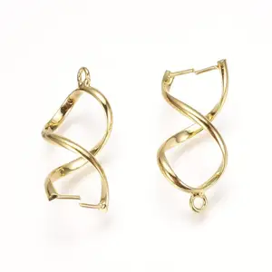 20 шт.лот 28x13x8 мм Золотая Поворотная латунная Подвеска для льда и захвата зажимы для подвесок крючок фурнитура для ювелирных изделий отверстие: 2 мм