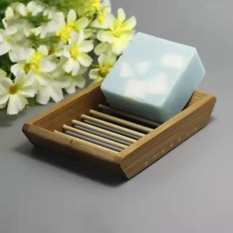 

Natural Eco Friendly Bamboo Soap Dishes Tray Holder Storage Soap Rack Plate Box Portable Bathroom Soap DishStorage Box soapcase
