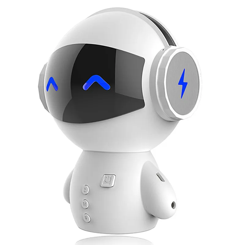

Миниатюрная Bluetooth-Колонка в подарок, портативная милая детская Колонка-робот, Беспроводная музыкальная стереоколонка с сабвуфером и поддер...