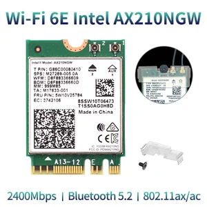 Беспроводная сетевая карта 3000 Мбитс Wi-Fi 6E Intel AX210 1802 AXac 2,4 ГГц 5 ГГц M.2 Bluetooth 5,2, адаптер для ноутбука Intel 9260 AX200