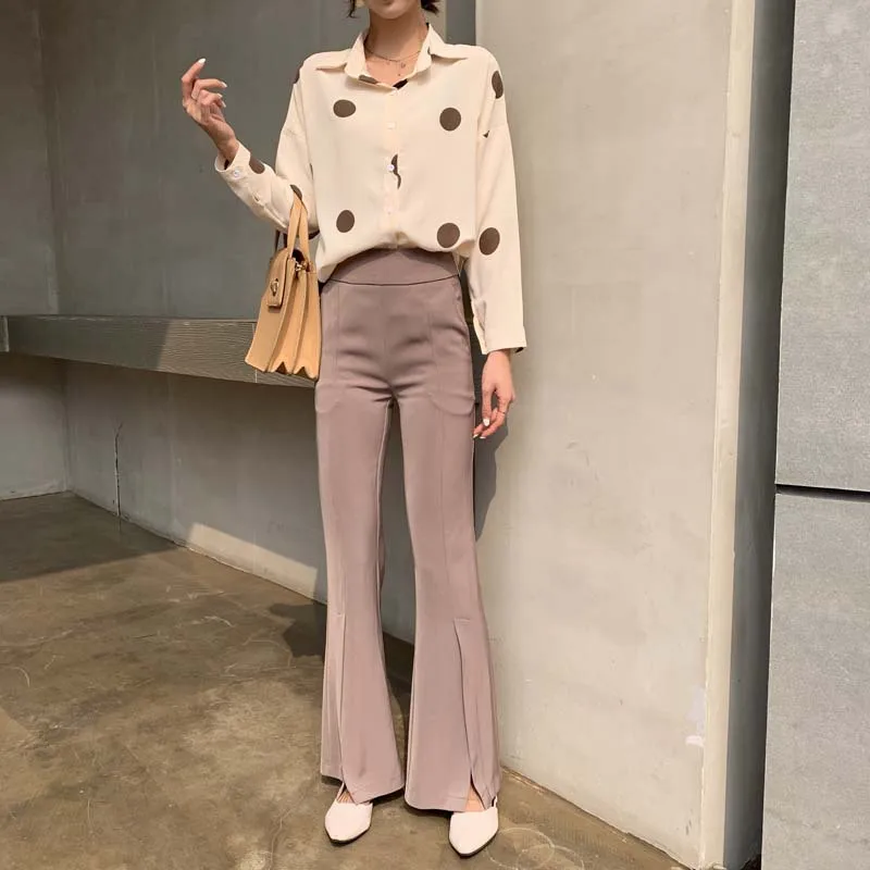 

Women Polka Dot Tops and Blouses 2020 Summer Long Sleeve Casual Chiffon Shirts Retro Loose Buttons Female Party Blusas