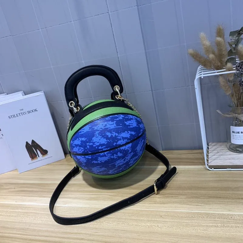 Роскошные Дизайнерские дамские сумочки круглая баскетбольная сумка на цепочке с