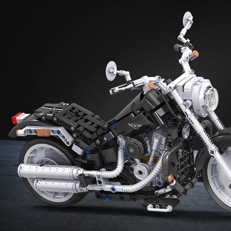 

54DF High-drilled Motorcycle Building Parts Kit, Creative Building Motorbikes Particles for Kids and Autocycle Lovers