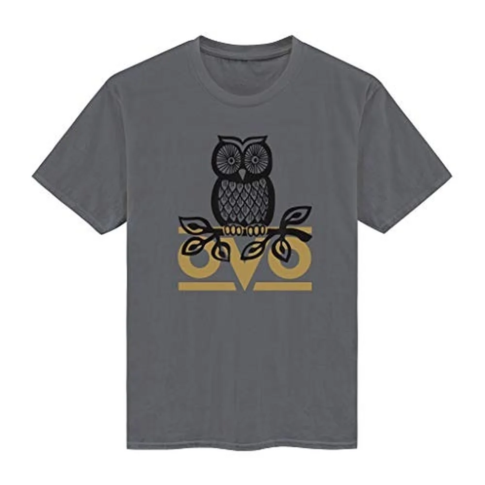 

Men Kawaii Summer Tops Cartoon Men's Owl OVO Printed Funny Short-Sleeve T-Shirt Novelty Crewneck Tee for Men Women Cotton Tshirt