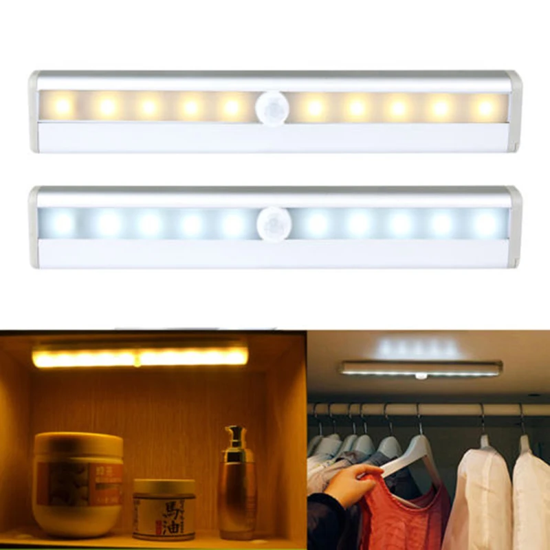 10 светодиодный перезаряжаемый инфракрасный датчик движения Детектор настенный