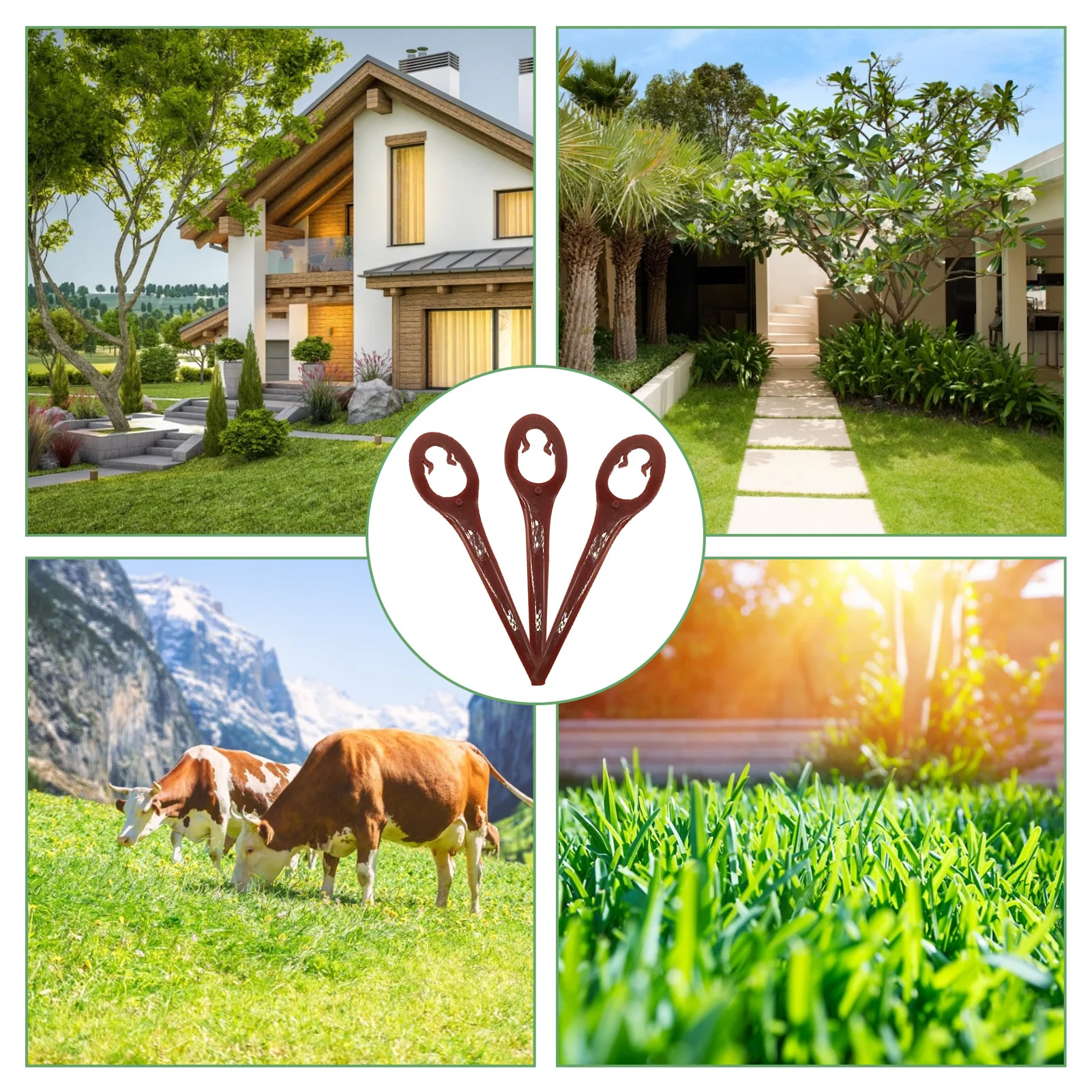 50 шт. Пластик триммер Подвески с лезвиями комплект сменные лезвия для газонной