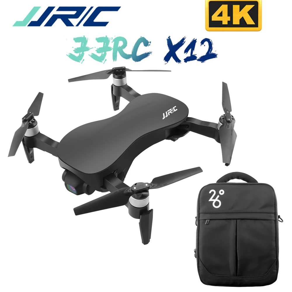 JJRC X12 Радиоуправляемый Дрон с wifi 1 км FPV 4K камера Вертолет трехосевой карданный