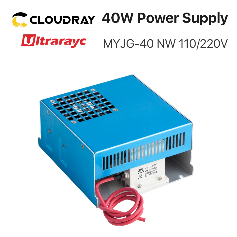 Ultrarayc 40 Вт СО2 лазерный источник питания MYJG-40 110 В 220 В для СО2 лазерной гравировки резки 35-50 Вт
