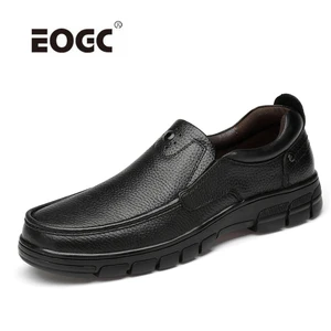 Ботинки мужские из натуральной коровьей кожи, на платформе, Осень-зима