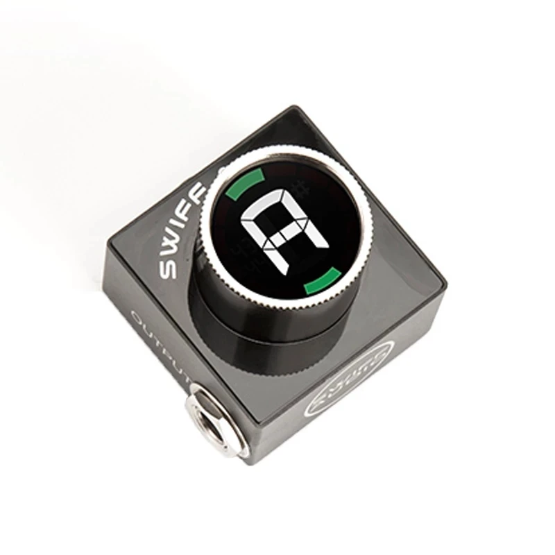 

SWIFF AUDIO C10 Innovative Mini Pedal Tuner for Chromatic Guitar Bass Tuning HD LED Display Adjustable A4 Range Value 430-449Hz