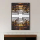 Окрашенные цветные городские архитектурные сооружения винтовая лестница фотография холст Картина Настенная бескаркасная картина постер украшение для гостиной