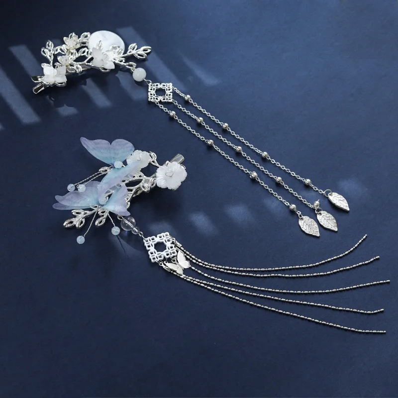 Аксессуары для девочек зажим волос с бахромой головной убор бабочкой пошаговый