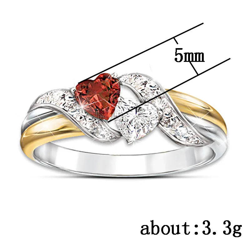 Женское кольцо POFUNUO изысканное с кристаллами подарочное для влюбленных|Кольца| |