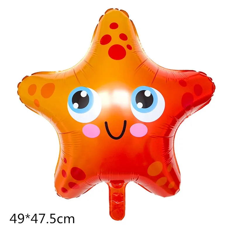 1 шт. морской конь дельфин краб морская звезда рыба животные воздушный шар для