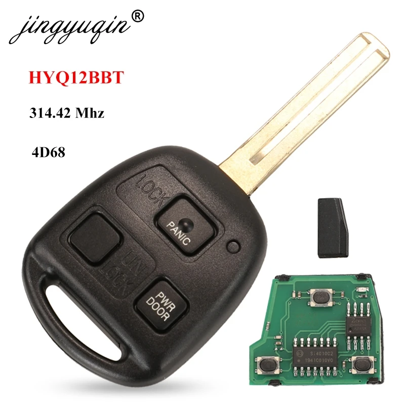 Jingyuqin 5 шт. 3 кнопки 314 4 МГц 4D68 Автомобильный ключ дистанционного управления для