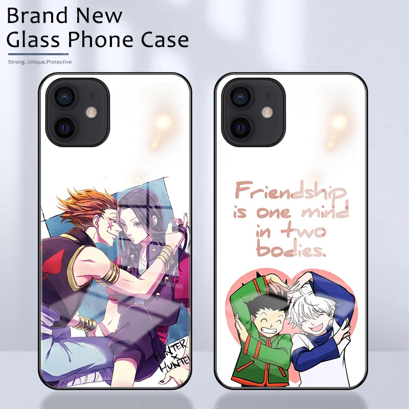 Чехол для телефона IPhone 11 12 13 14 Pro Max X XS XR 7 8 14 Plus SE из закаленного стекла чехол Hunter X Hunter Killua Zoldyck Anime