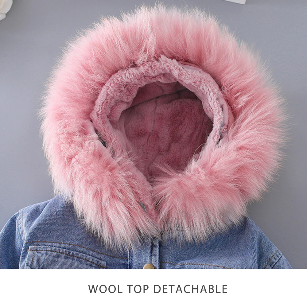 Детская куртка для девочек 1-4 лет теплые детские пальто зимняя верхняя одежда