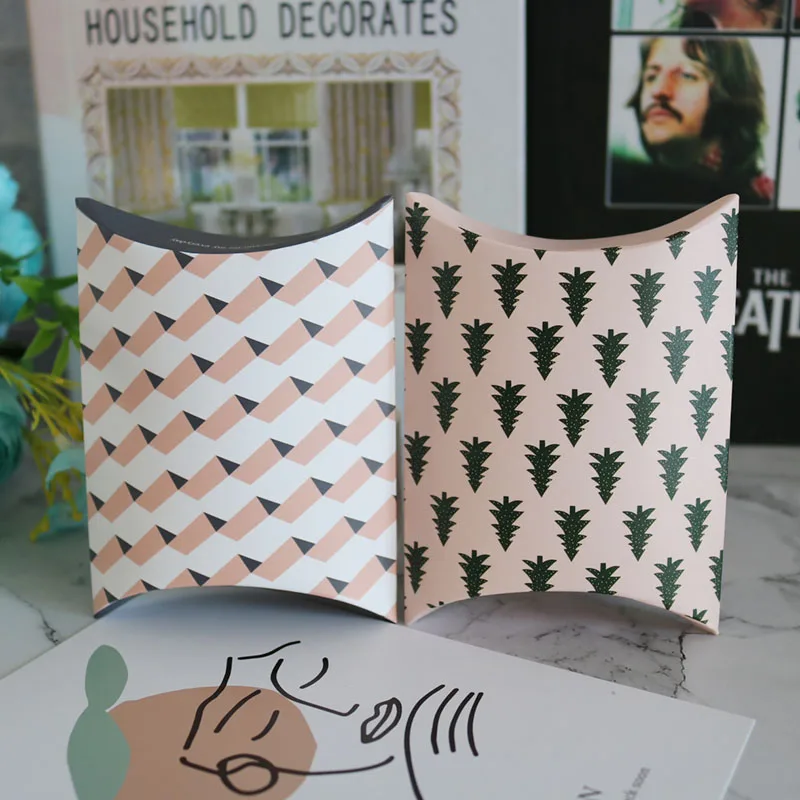 Многоцветная коробка для подушек 7 5*2 5*8 см картонная упаковочная маленькие