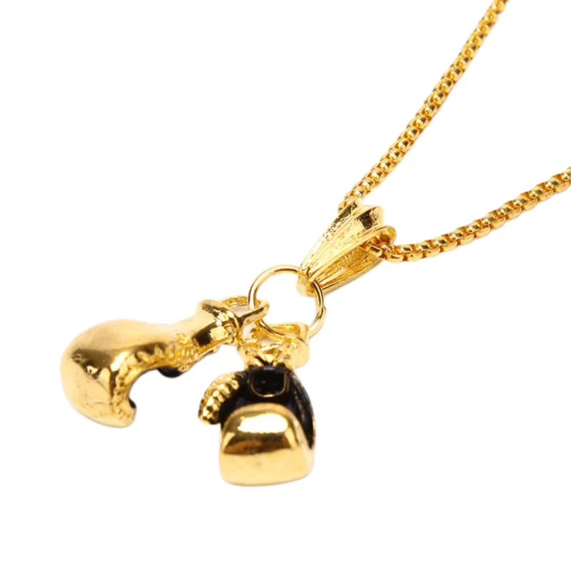Hot New Fashion Mini Alloy Boxing Glove Necklace Fitness Unisex Jewelry Cool Charm Pendant For Men Boys Gift Choker | Украшения и