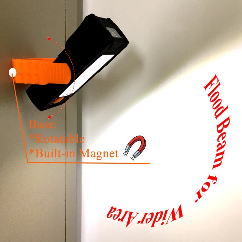 Портативный Универсальный светодиодный фонарик MingRay с аккумулятором магнитное