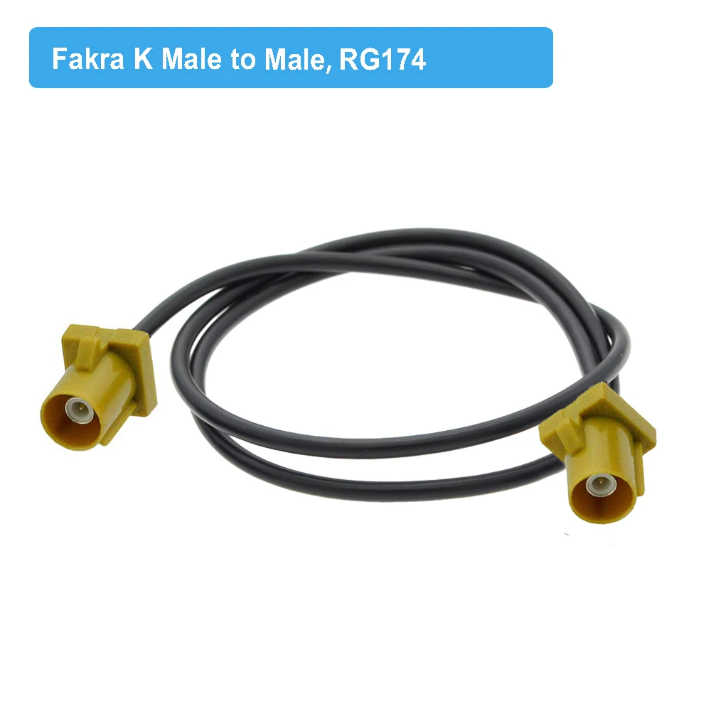 

10PCS/LOT Fakra K Female Jack to Male Plug RG174 Pigtail Sirius Antenna Extension Cable for Truck/RV XM Satellite Radio Antenna