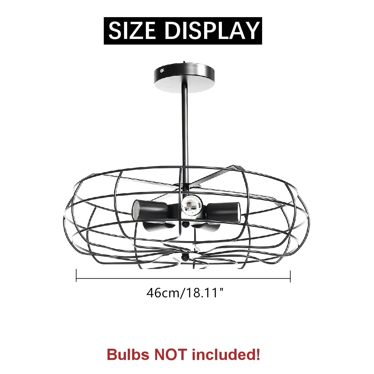 

46cm E27 Fan Style Ceiling Light Hallway Bedroom Ceiling Lamp Home Bar Restaurant Fixture Decoration Indoor Lighting 100-240V