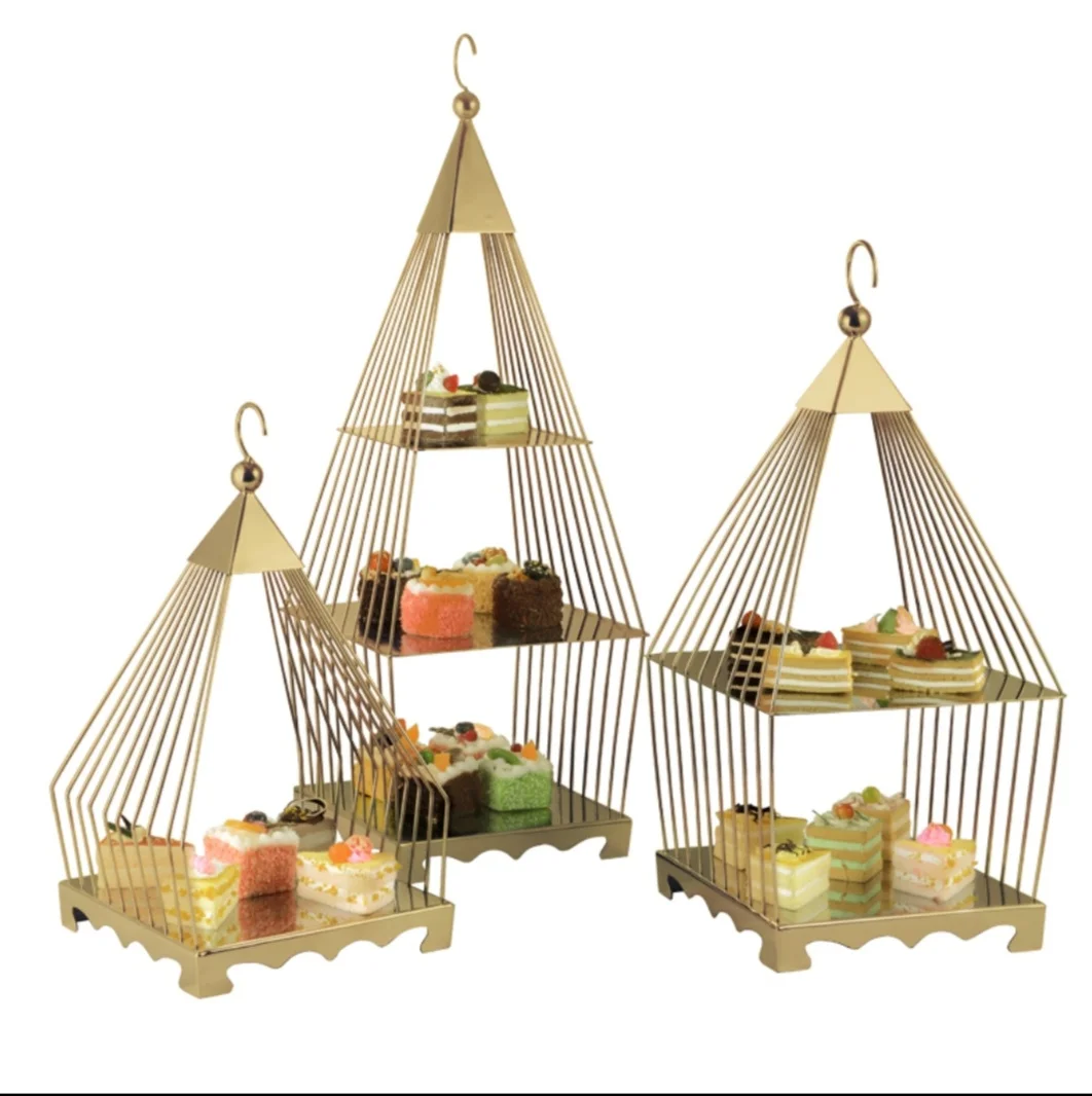 Европейская птичья клетка буфет-дисплей украшение десертного стола полка для
