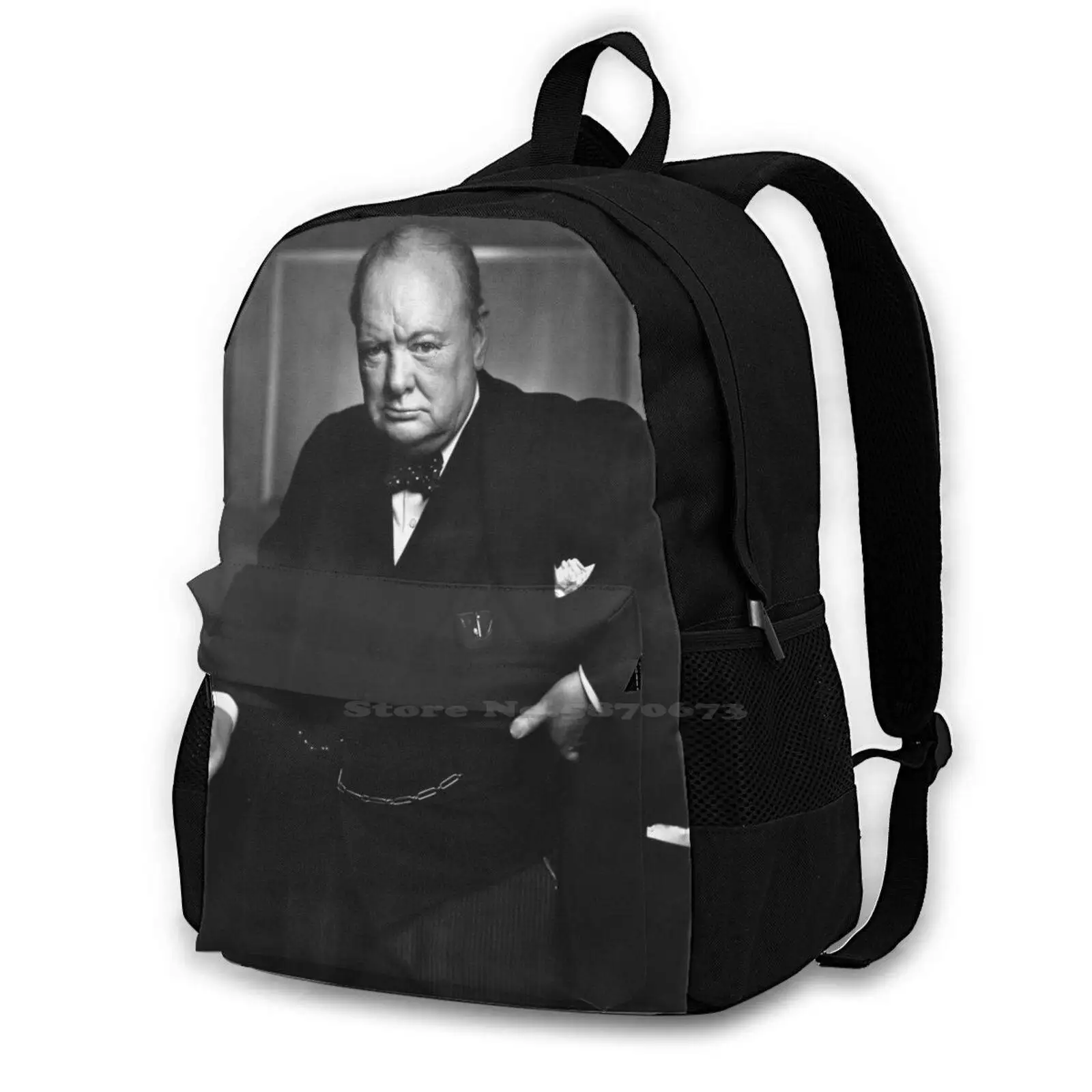 

Рюкзак Sir Winston Черчилль для студентов, школьный ноутбук, дорожная сумка, Великобритания, Вторая мировая война, Англия, королевская ВВС Гитлер