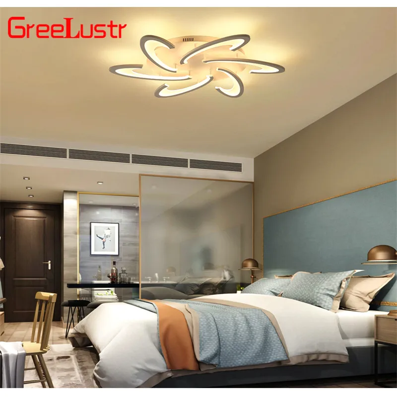 

White Led Chandelier light Acrylic Iron Chandeliers Ceiling For Living Room Ultra thin Lighitng Fixtures with remote Home Decor