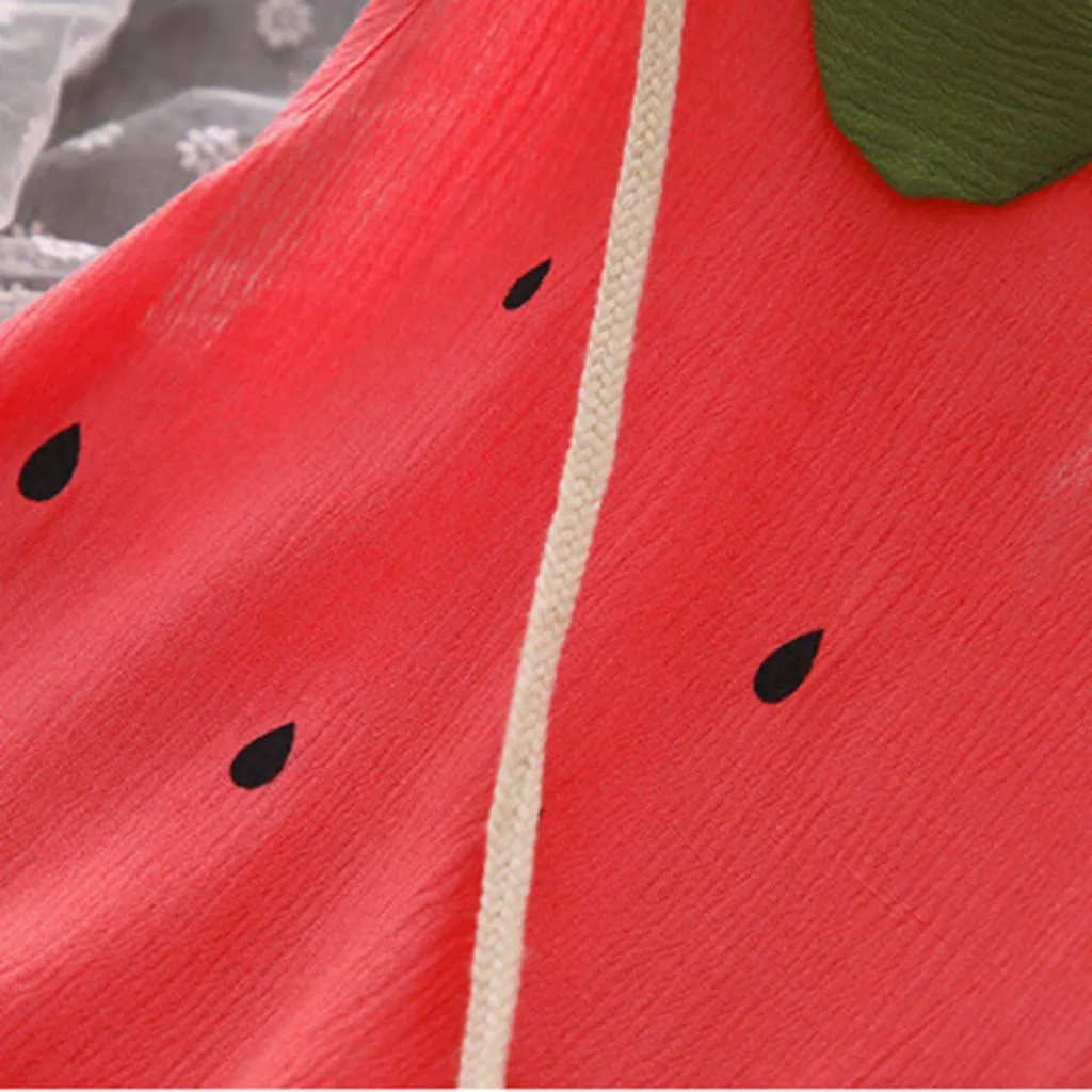 2019 г. Детские платья для маленьких девочек летнее платье милые с рисунком арбуза