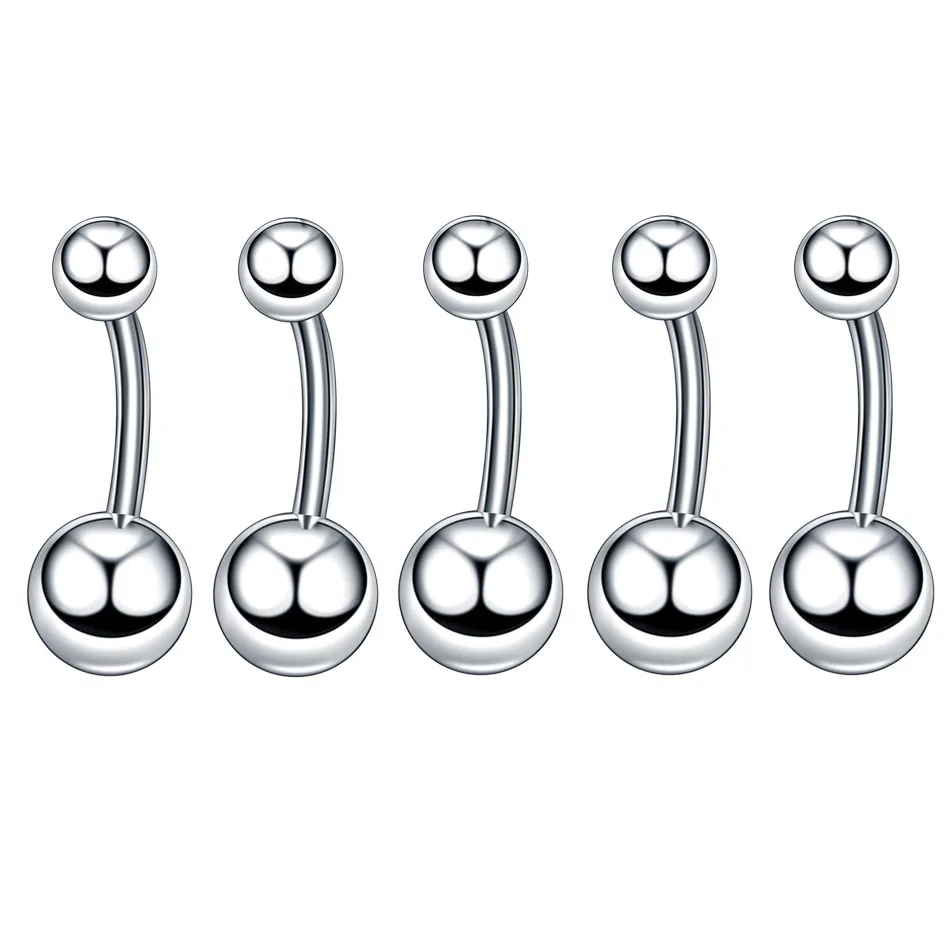 Mix Body Piercing Jewelry Lot 14G Stainless Steel Nose Ear Belly Lip Tongue Ring Captive Bead Eyebrow Bar Piercing Lot Jewelry images - 6