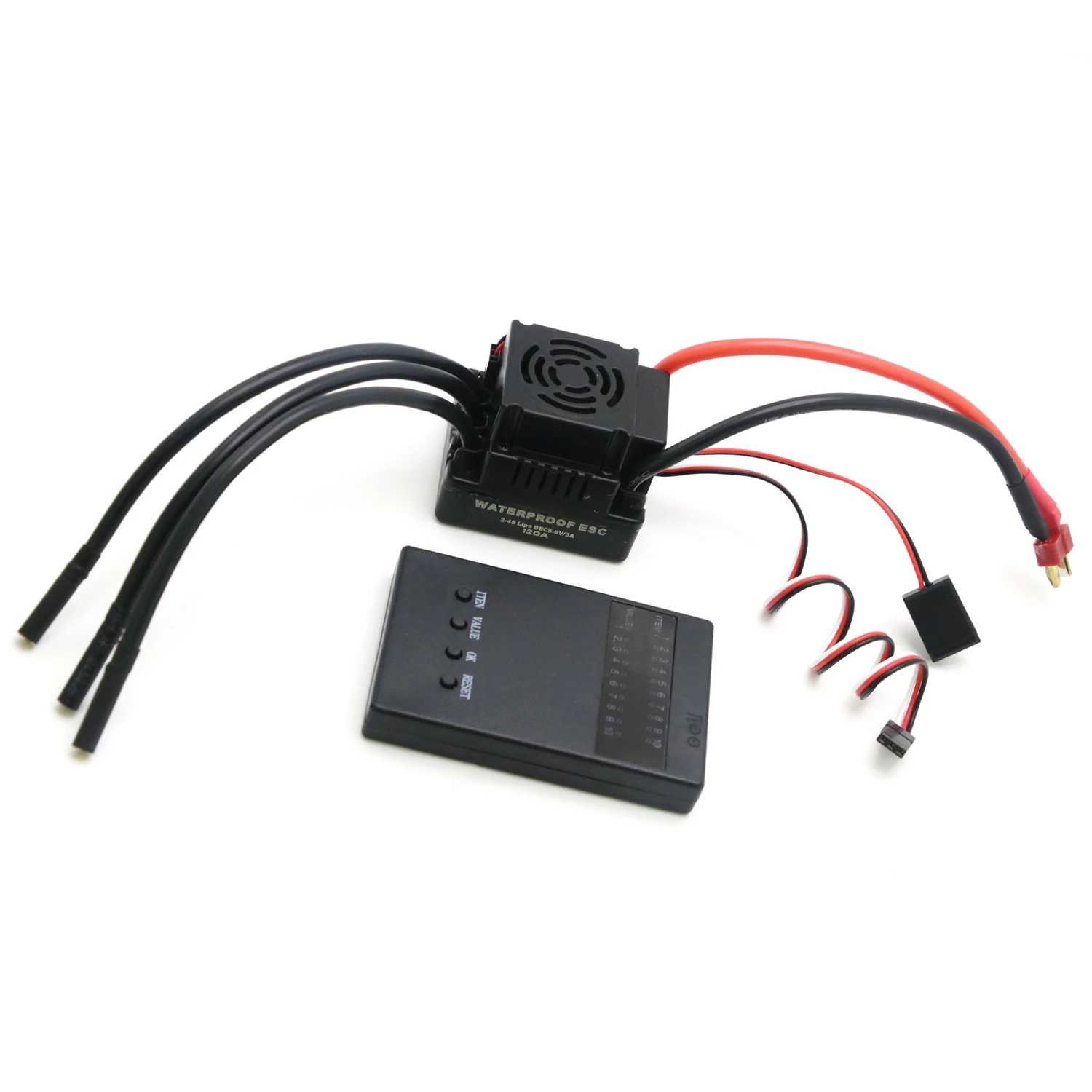 Бесщеточный Электрический контроллер скорости Rc 120A ESC с картой Programe 2-4S 5 8 В/3A для