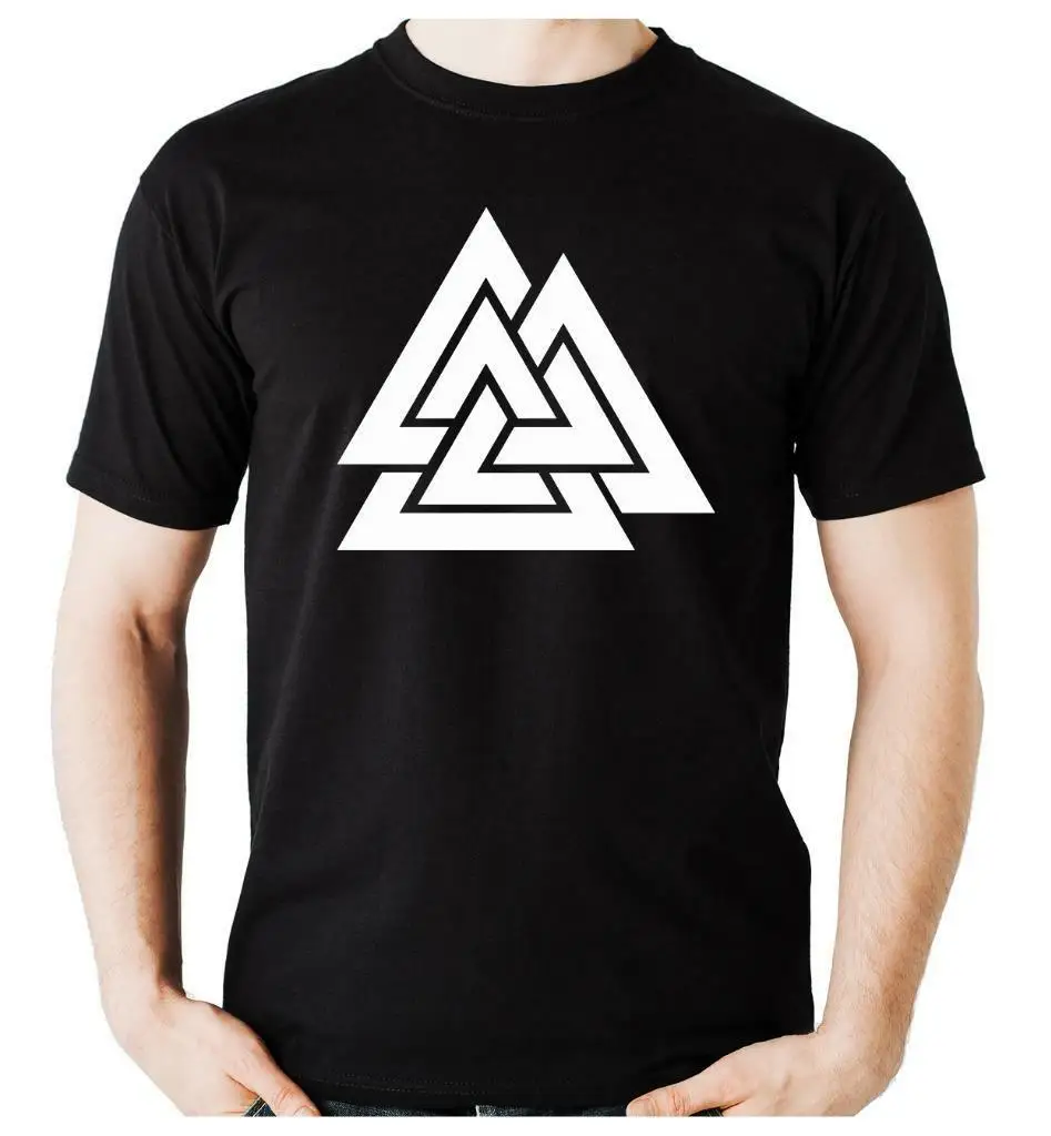 Norse triangle Knot Мужская футболка Valknut Odin'S Slain Warriors Scandinavia| |