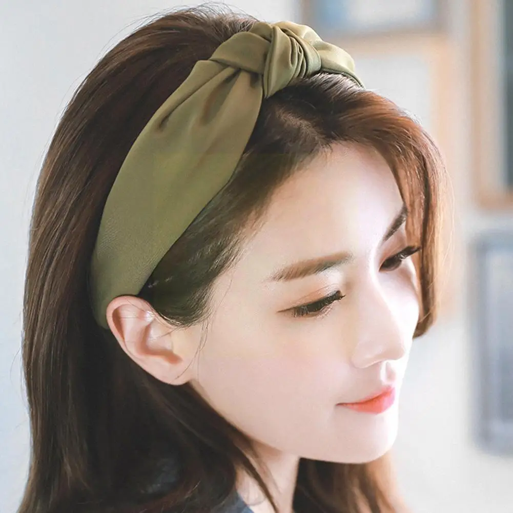 

Повязка на голову женская Нескользящая в стиле ретро, широкая эластичная лента для волос, аксессуар на голову, 2021