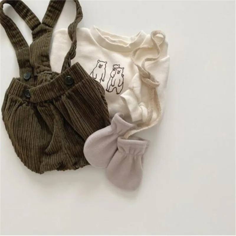 Детский вельветовый комбинезон без рукавов в Корейском стиле | Детская одежда и