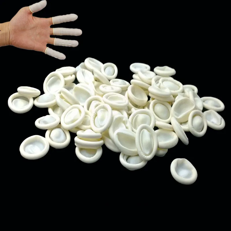 

100g/300g/500g Disposable Latex Finger Cots Portable Anti-static Fingertips Protector Glove For Nail Art Dental Factory Workshop