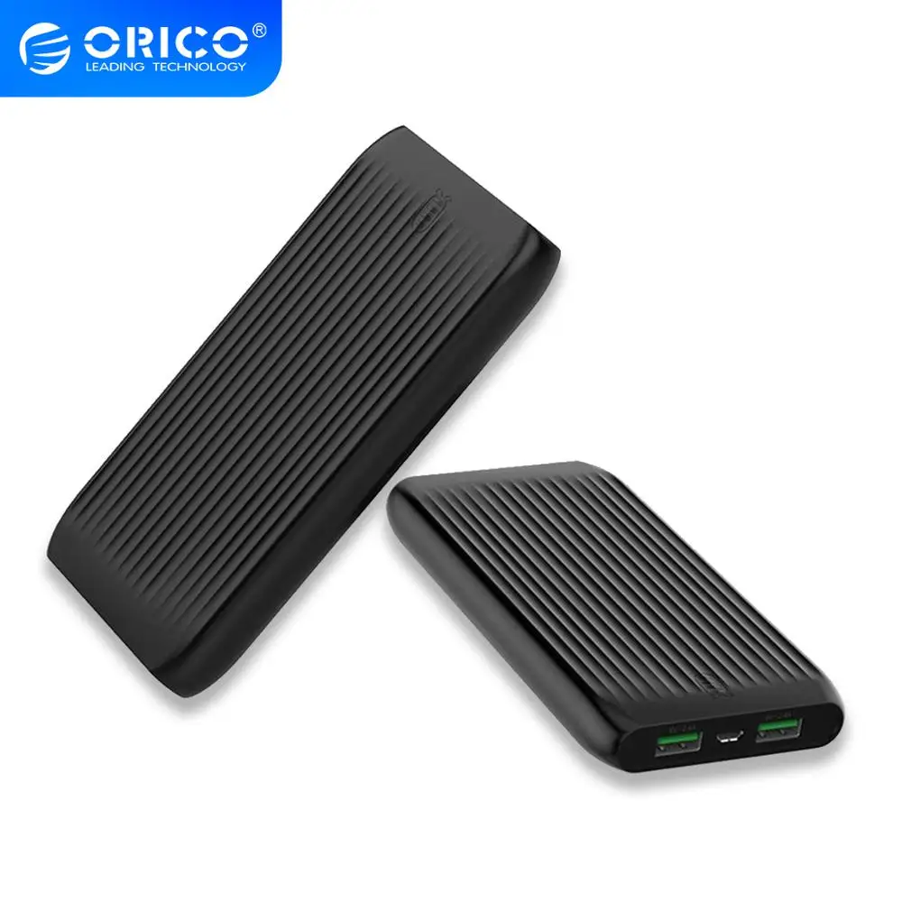  ORICO 10000 мАч Power Bank Dual USB внешний аккумулятор Powerbank повербанк зарядное устройство для iphone Xiaomi Мобильный телефон 