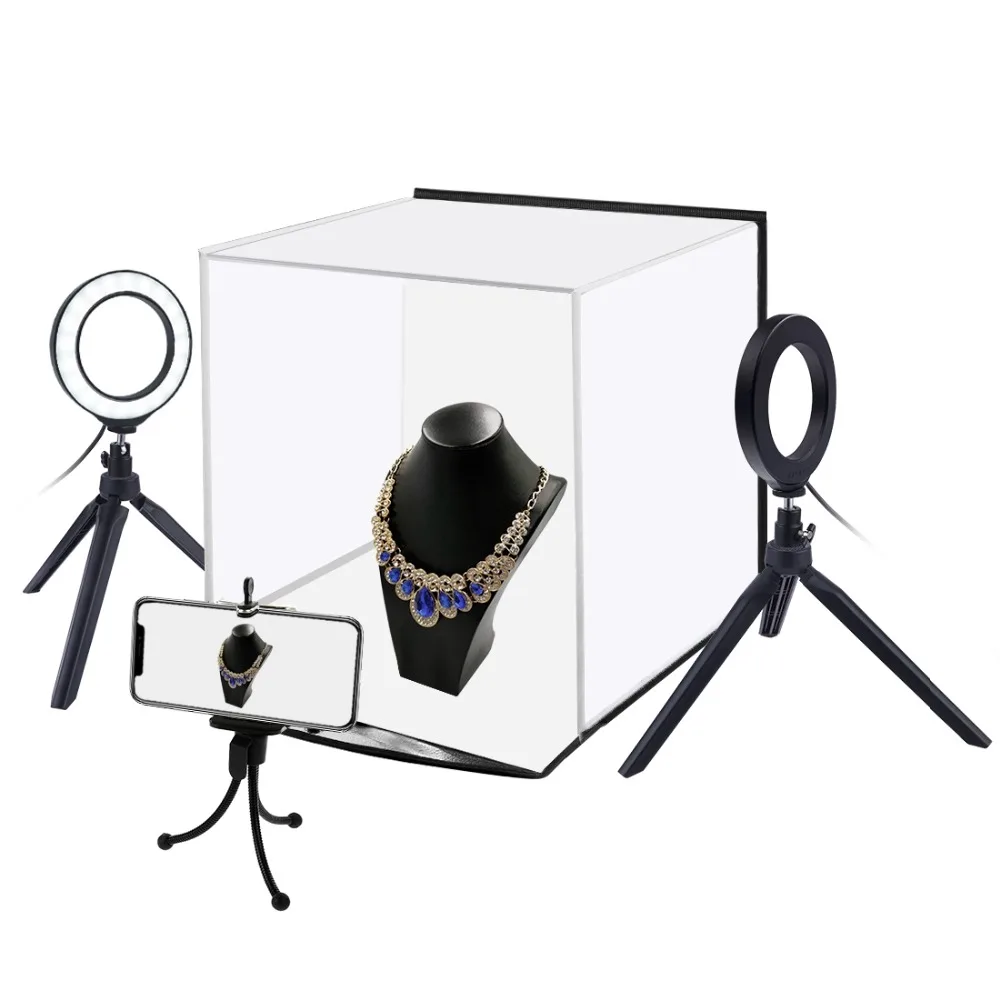

30cm Folding LED Lightbox Photography Photo Studio Softbox Soft Box Photo Background Kit Light box for DSLR Camera