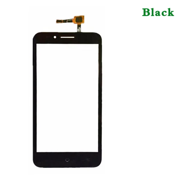 Замена 5," для Alcatel One Touch Go Play OT7048 OT 7048 7048X сенсорный экран дигитайзер сенсор внешняя стеклянная панель объектива - Цвет: Черный