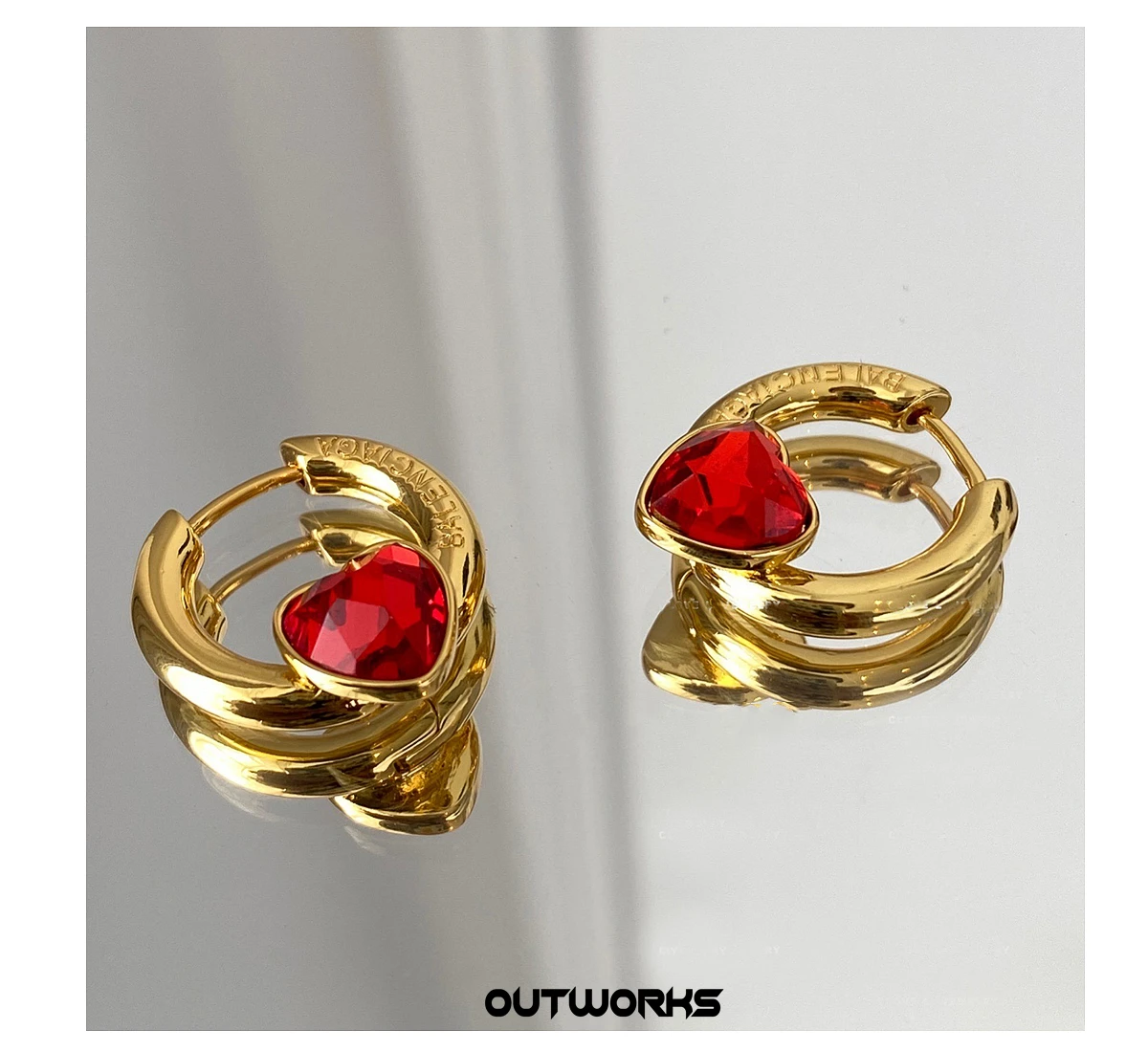 Модные Роскошные винтажные простые латунные позолоченные серьги в форме