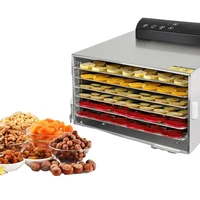 6 trays food dehydrator snacks dehydration food dryer fruit vegetable herb meat drying machine stainless steel dryer households